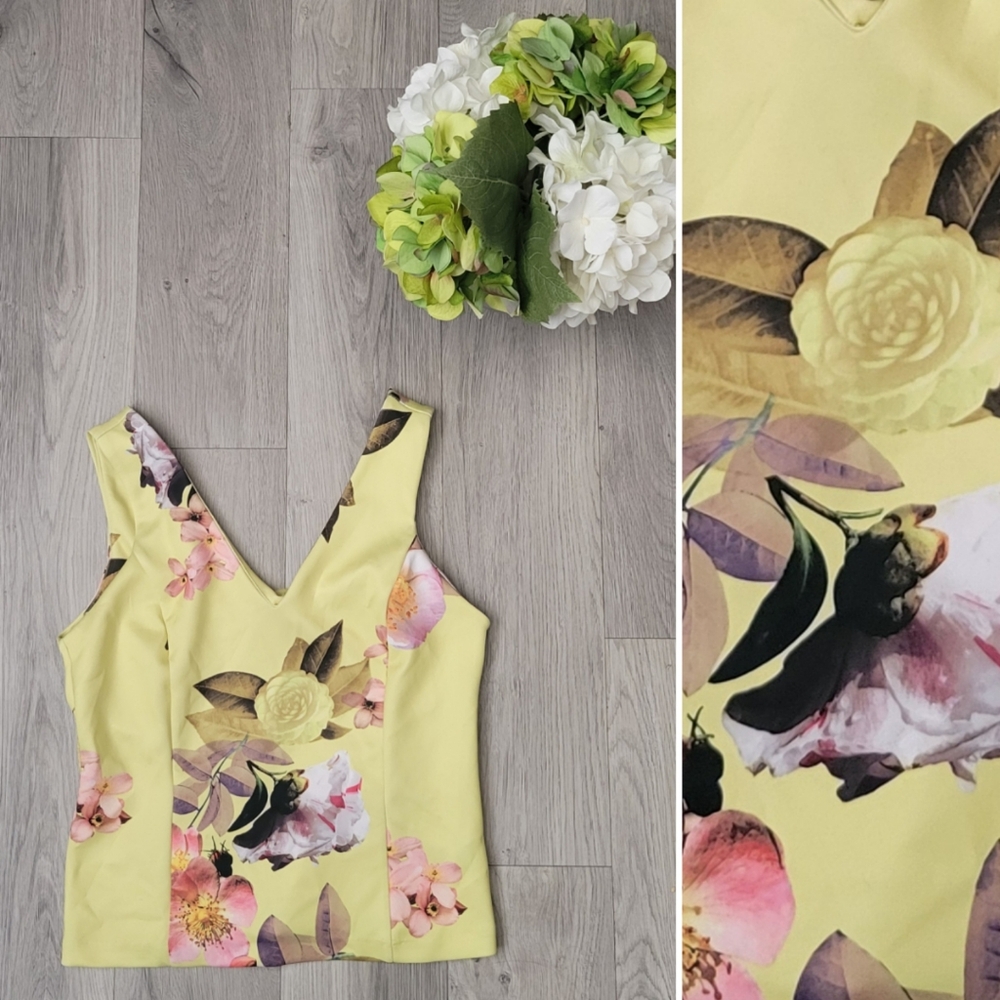 BOLD Elements pastel flower tank top shirt, Medium (M)